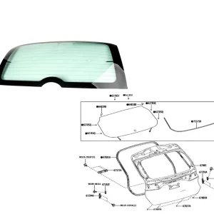 VIDRIO LUNETA TRASERA YARIS 5 PUERTAS 2016-18
