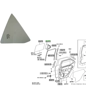 VIDRIO FIJO PUERTA TRASERA DERECHA SW4 2016-