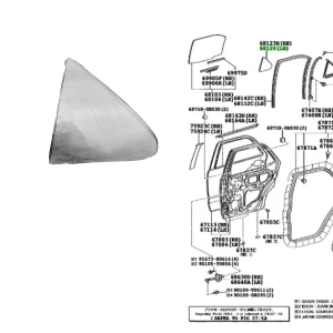 VIDRIO VENTILETE PUERTA TRASERA IZQUIERDA SW4 2012-15