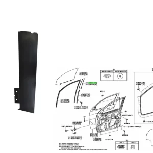 CALCO MARCO PUERTA DELANTERA RH HILUX/SW4 2016
