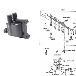 BOBINA IGNICION CORONA / RAV ST191 *MOD.C 2 BOBINA