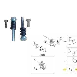 JUEGO REPARACION CALIPER HILUX 99-01 4X2 *PERNO DESLIZANTE C/FUELLES*