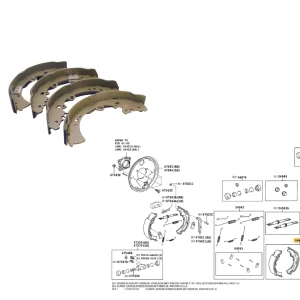 JUEGO PATINES TRASERO HILUX 2005-2019 / SW4 2005-2019 ORIG