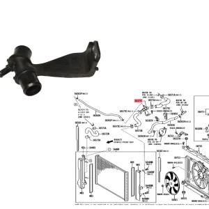 TUBO CONECTOR AGUA COROLLA 2008-21 PLASTICO