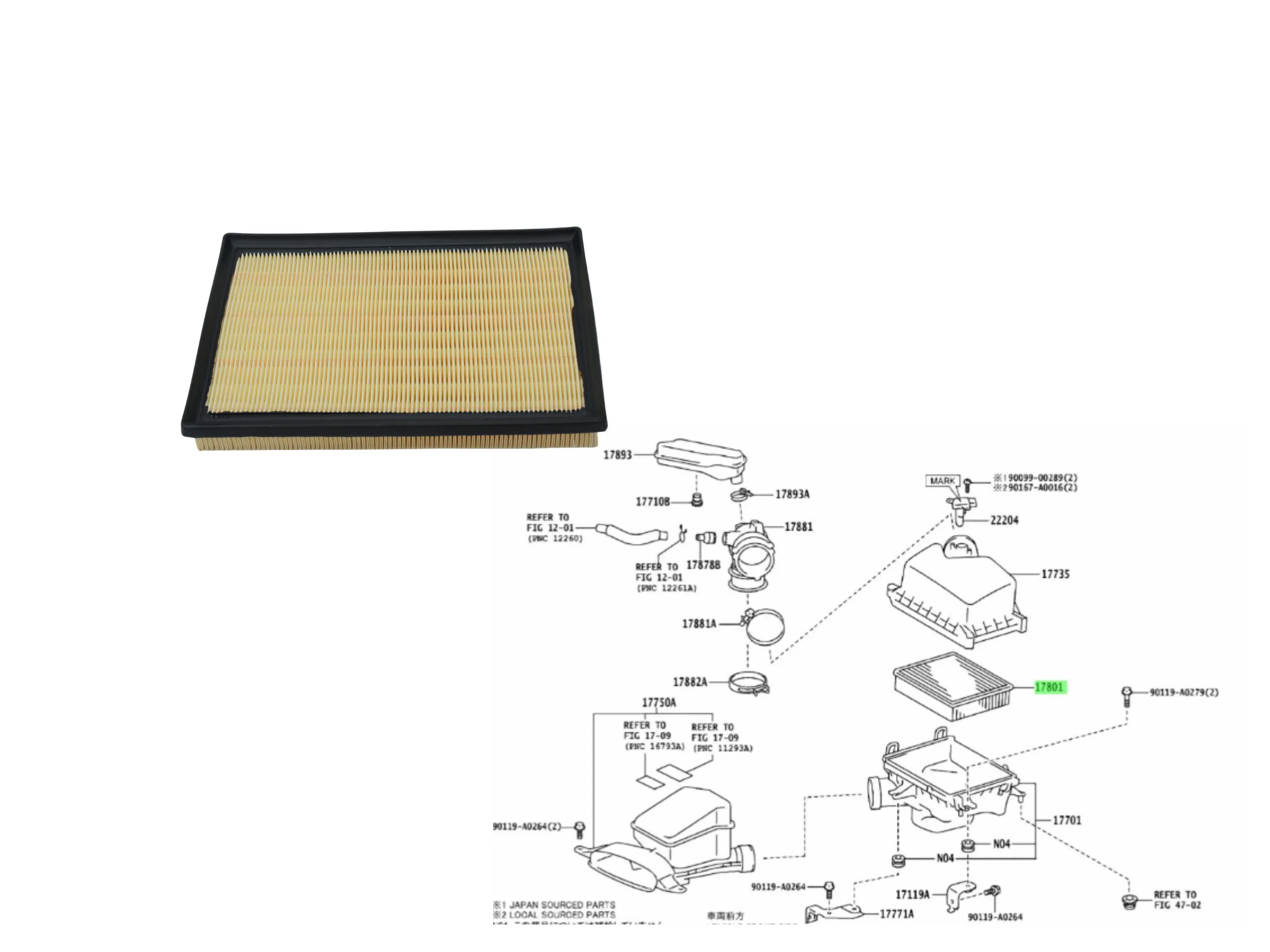 FILTRO AIRE RAV 2014- TWN