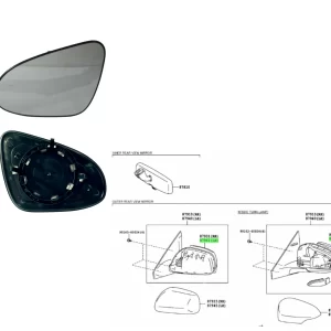 VIDRIO ESPEJO ETIOS 2013- LH MANUAL ORIG