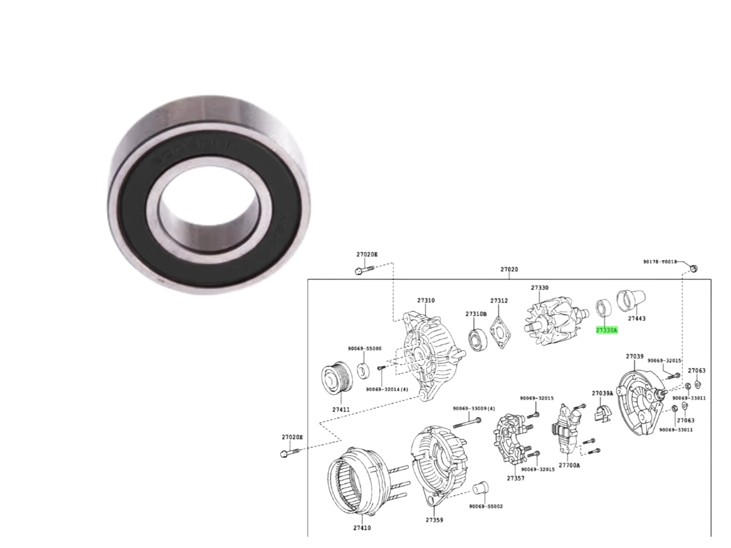 RULEMAN ALTERNADOR HILUX 2005- *VER C/MUESTRA*