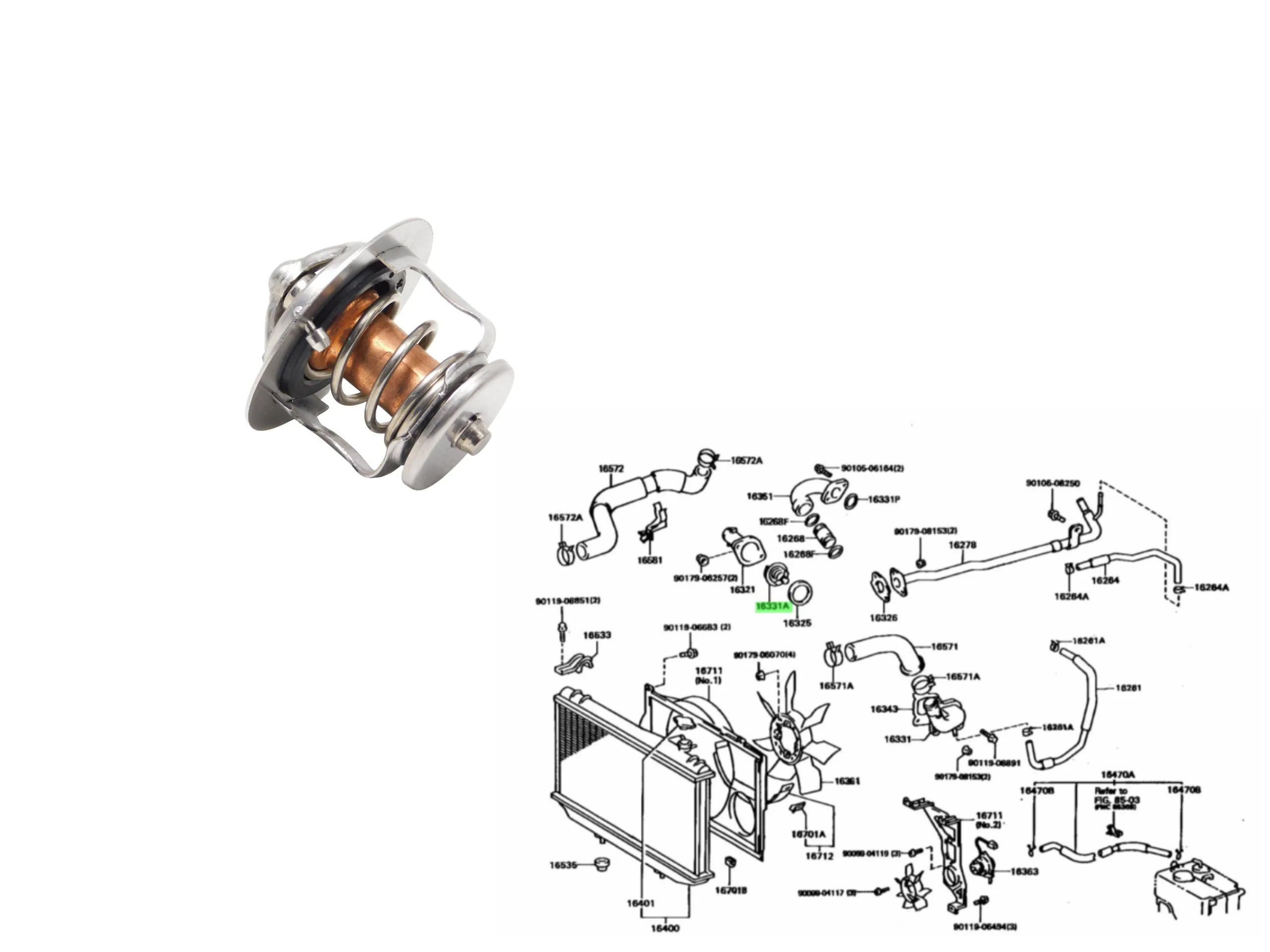 TERMOSTATO HILUX 92/2004 SIN TURBO 3L / 5L CHINO
