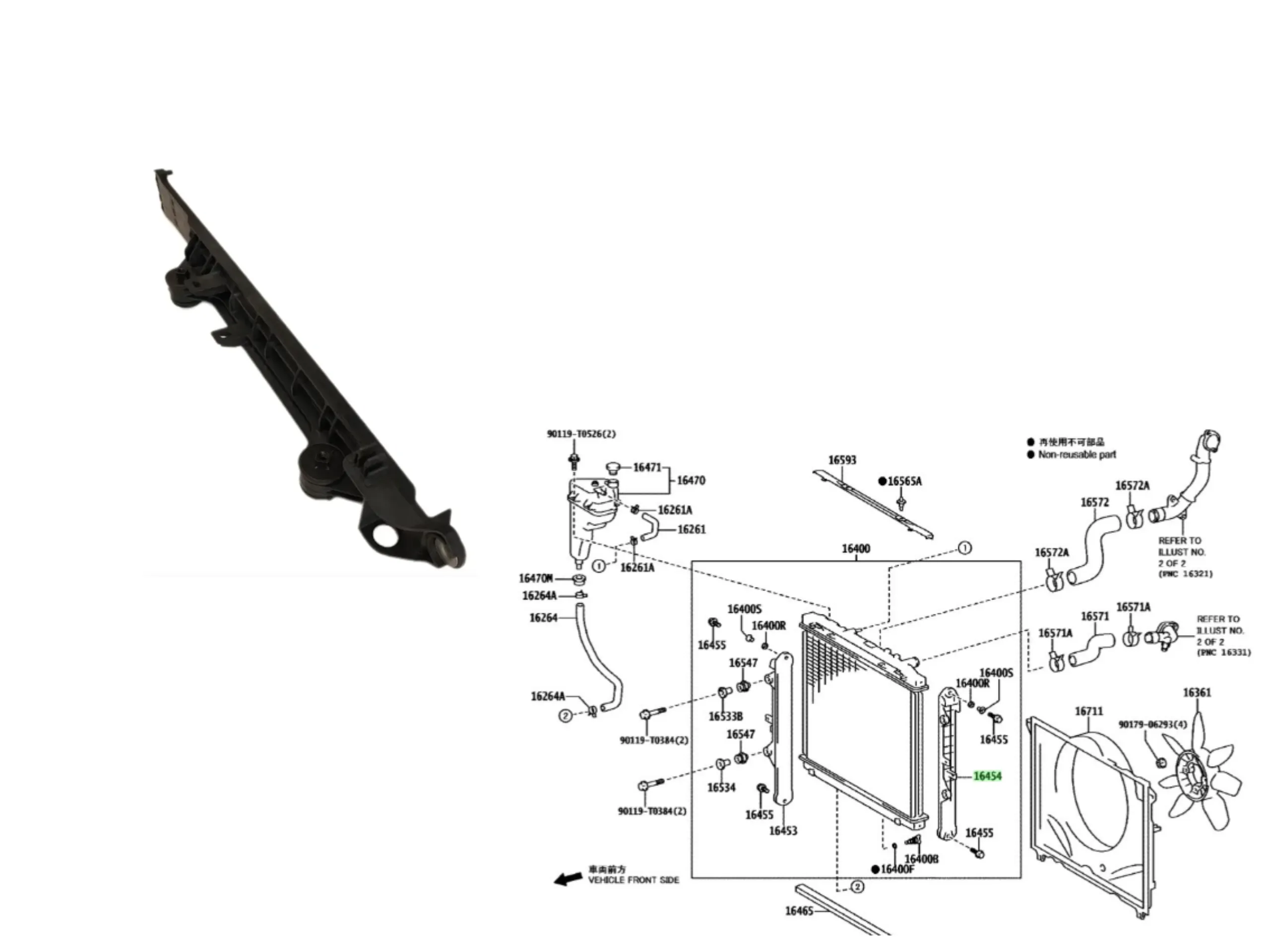 SOPORTE RADIADOR LATERAL DERECHO HILUX/SW4 2016-