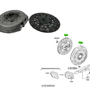 KIT EMBRAGUE HILUX 2016- 1GD 2GD SIN CRAPO LUK