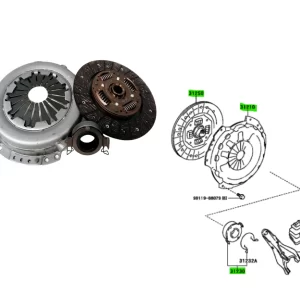 KIT EMBRAGUE COROLLA 95-2011 C/CRAPODINA IMP