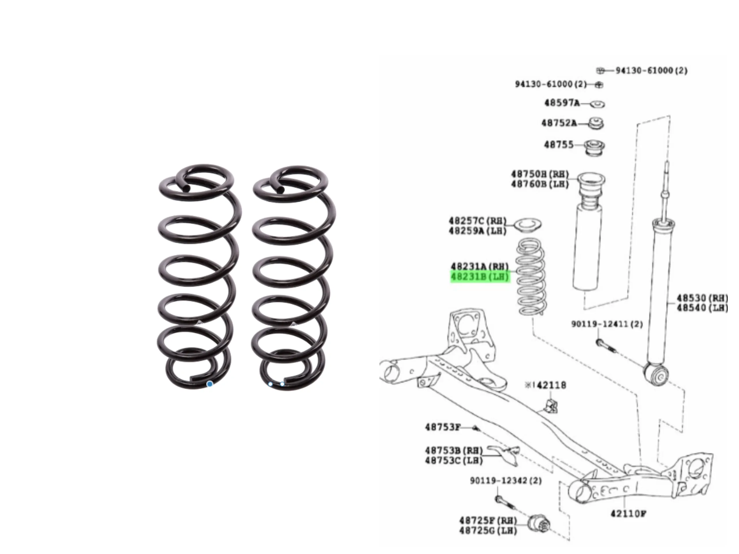 ESPIRAL TRASERO ETIOS 2013- TODOS STD NAC - C/U *VENDER EL PAR*