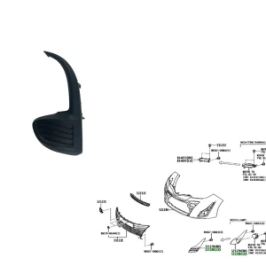 TAPA FARO AUXILIAR YARIS 2022- 5 PUERTAS LH MODELO SIN FARO