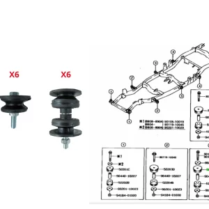 TACO CABINA HILUX 92/2004 CAB SIMPLE JUEGO NAC