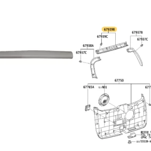 TRAMO SUPERIOR TAPIZADO PORTON TRAS SW4 2016-*GRIS*