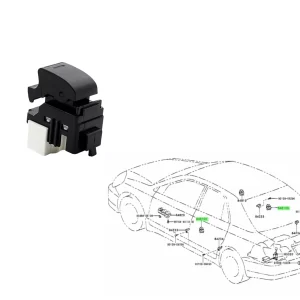 TECLA LEVANTA CRISTAL COROLLA 1994- DELANTERO RH / TRASERO LH-RH *VER C/ CHASIS* IMP