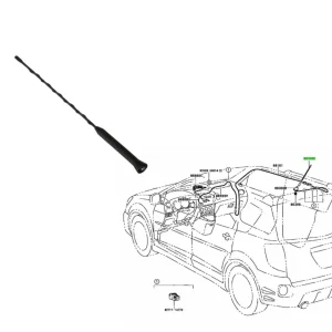 VARILLA ANTENA COROLLA 2002-08 ORIG