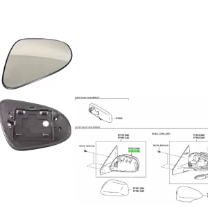 VIDRIO ESPEJO ETIOS 2015- / CROSS LH ELECTRICO IMP