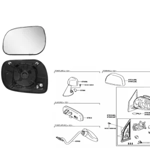VIDRIO ESPEJO RAV 2009-12 LH / 06-09 CON MUESTRA *MOD C/ DESEMP* NAC