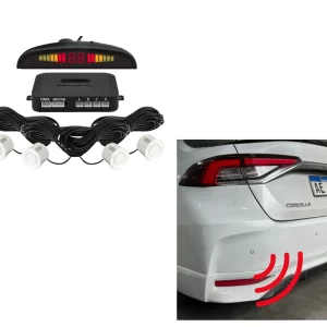 KIT SENSOR ESTACIONAMIENTO C/ DISPLAY APROX *BLANCO*