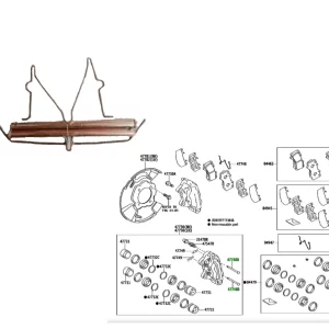 KIT REPARACION CALIPER HILUX 92-01 4X4 / 02-15 *PERNOS Y RESORTES*