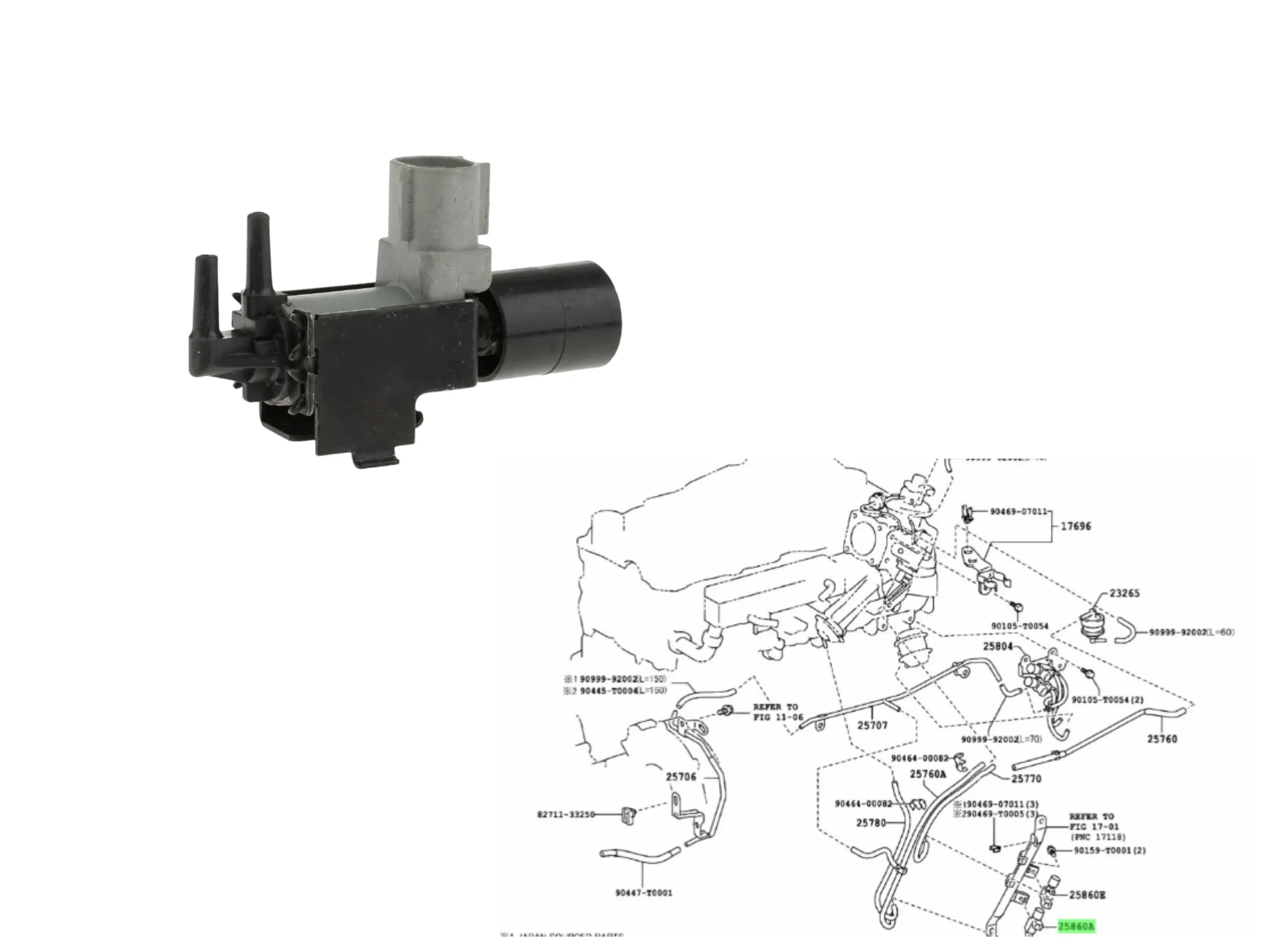 VALVULA CONMUTACION VACIO HILUX / SW4 2005- *VER CON MUESTRA