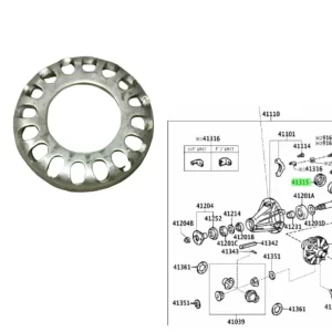 TUERCA AJUSTE CORONA PIÑON DIFERENCIAL TRASERO HILUX 1998-04
